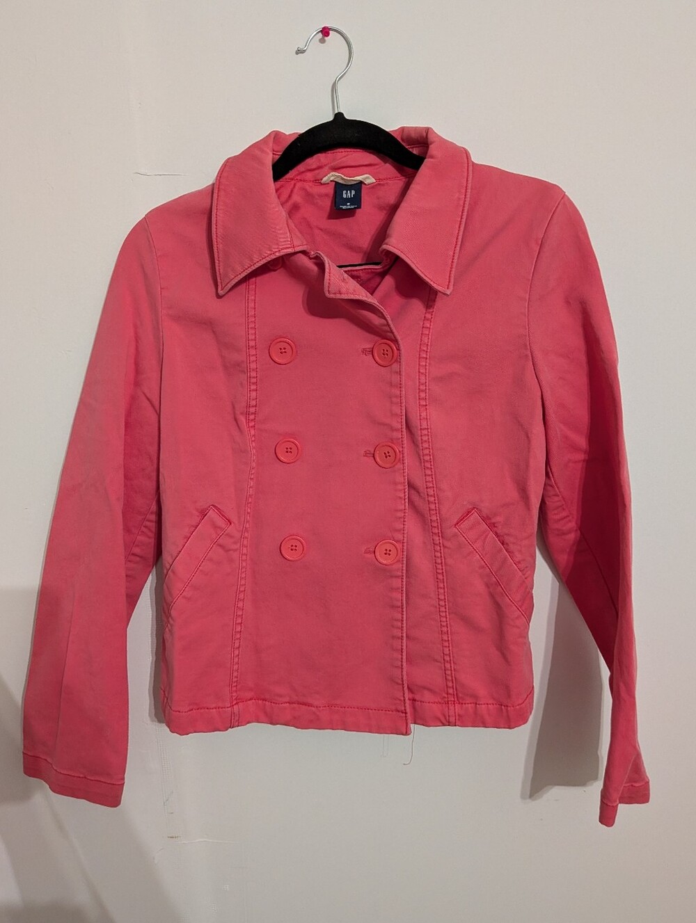 GAP Women's Double-Breasted Pink Jacket